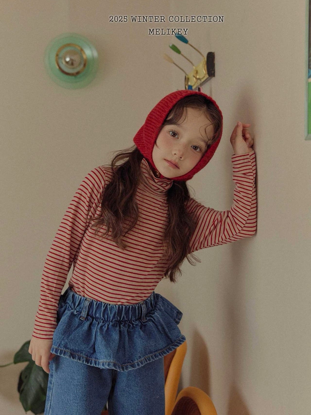 Merry stripe turtle neck T