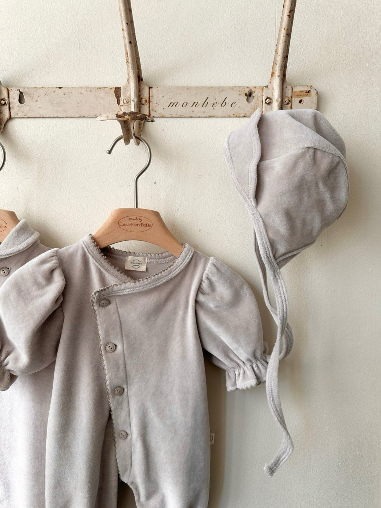 Cotton velour bonnet