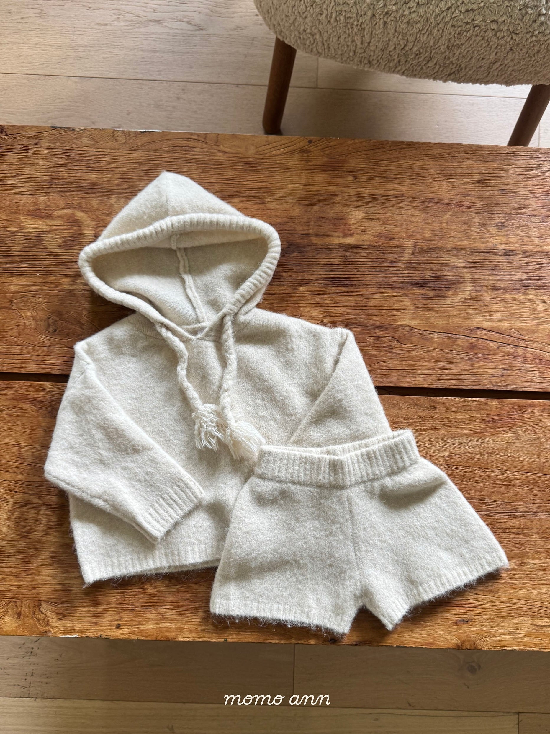 Knit hoodie set (kids and adult)
