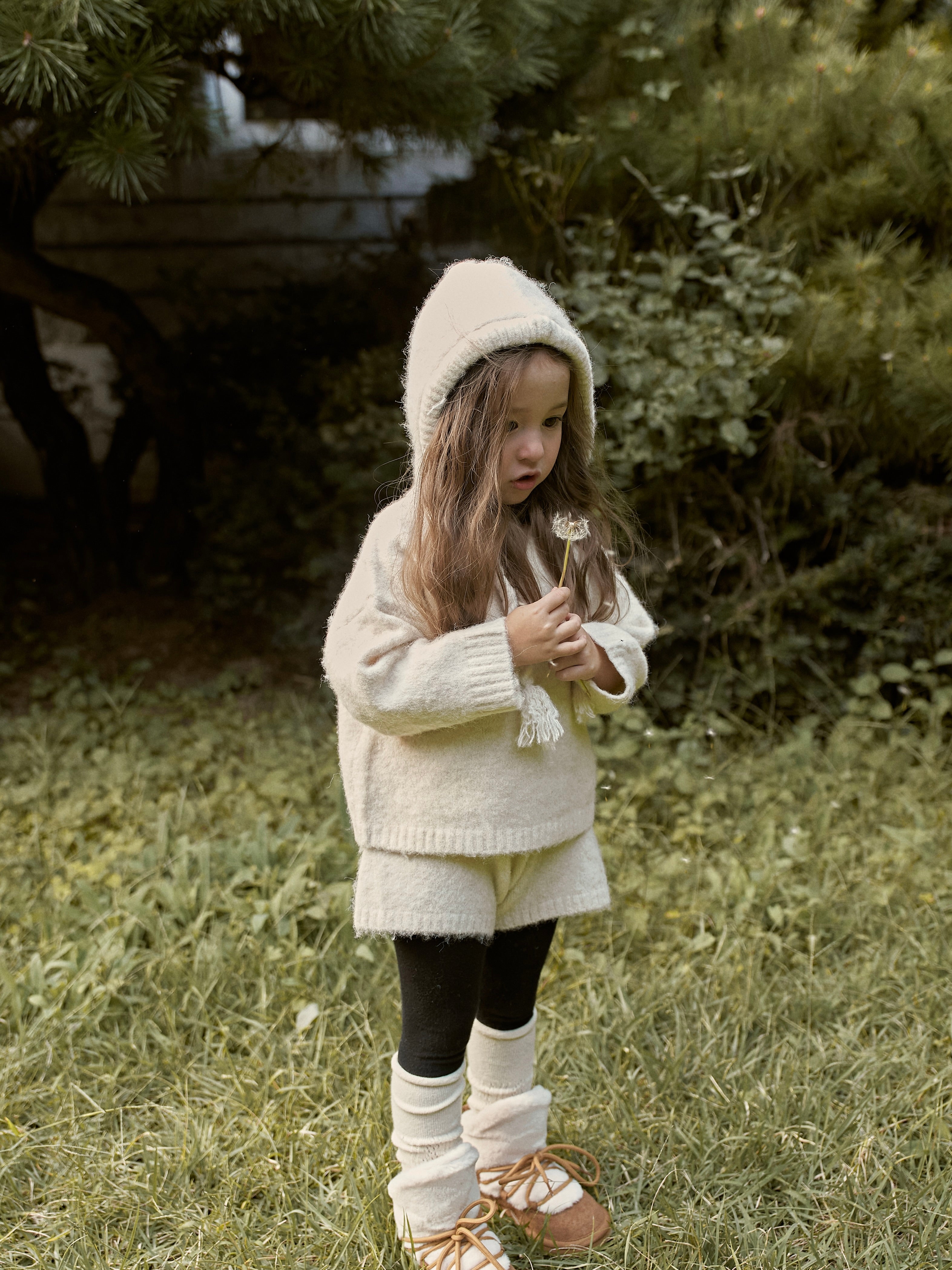 Knit hoodie set (kids and adult)