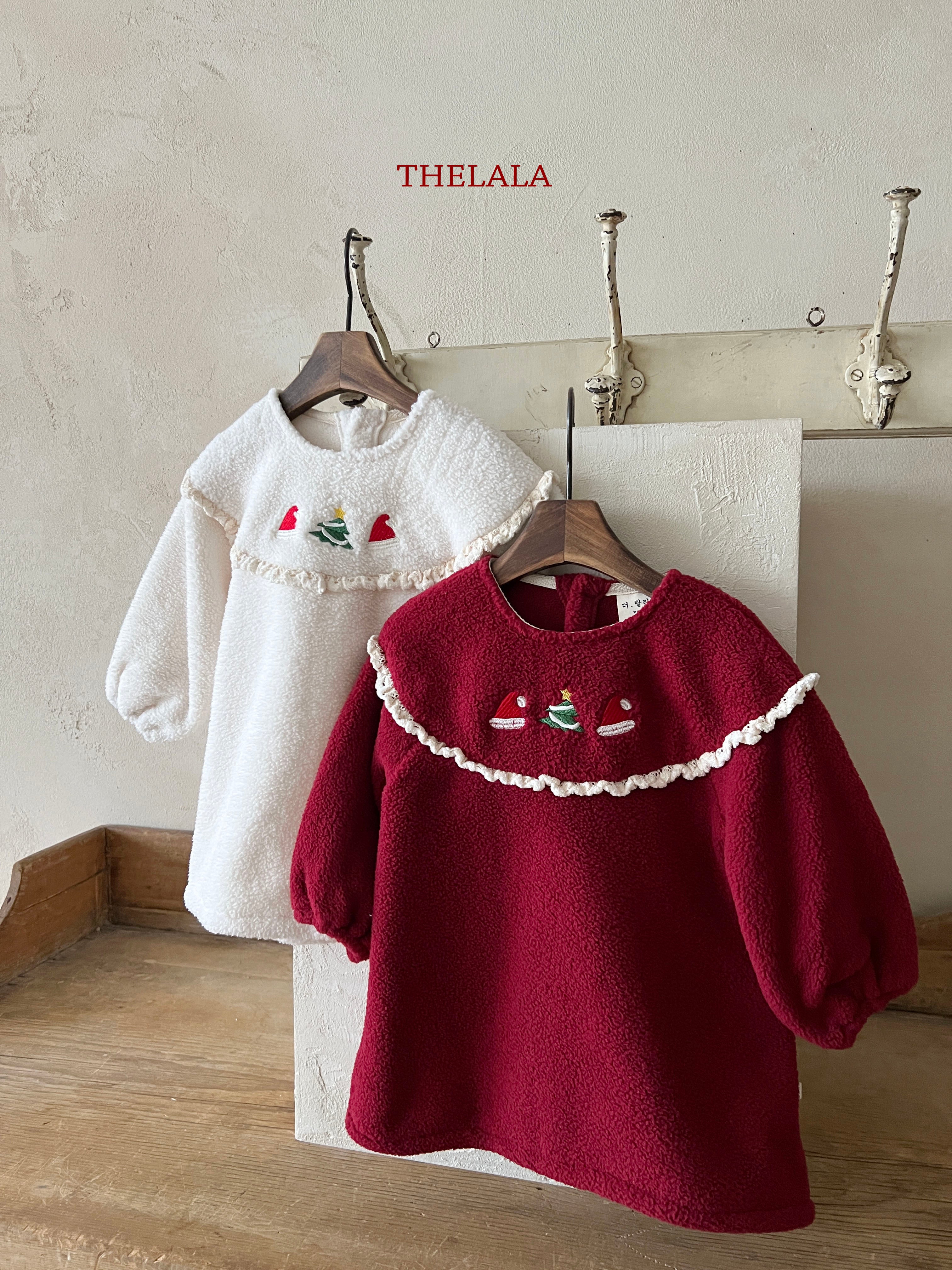 Santa embroidery one piece