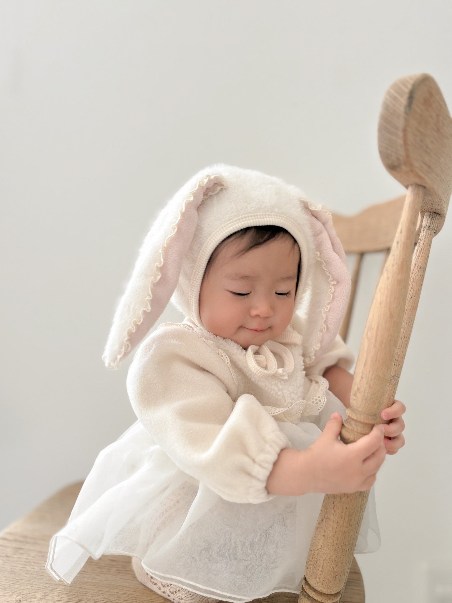Bunny fur bonnet (baby)