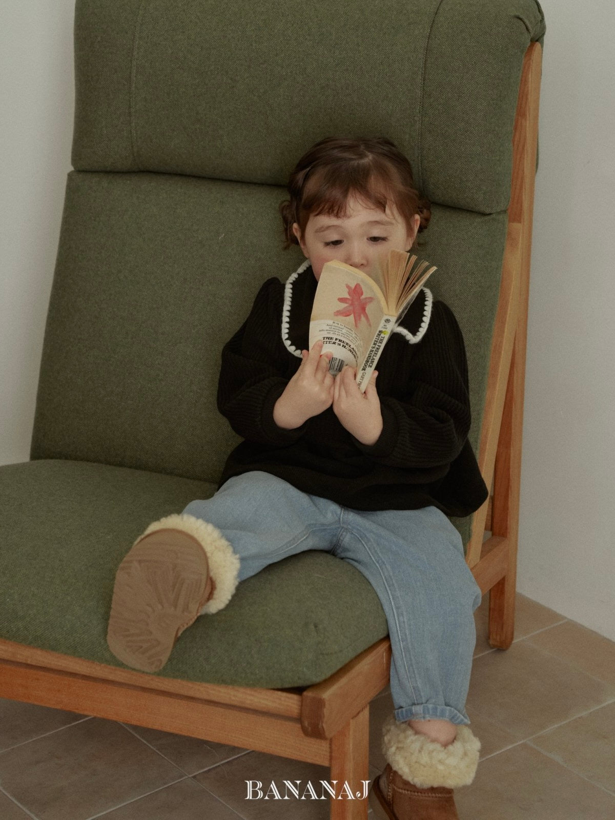 Ribbon waffle collar T