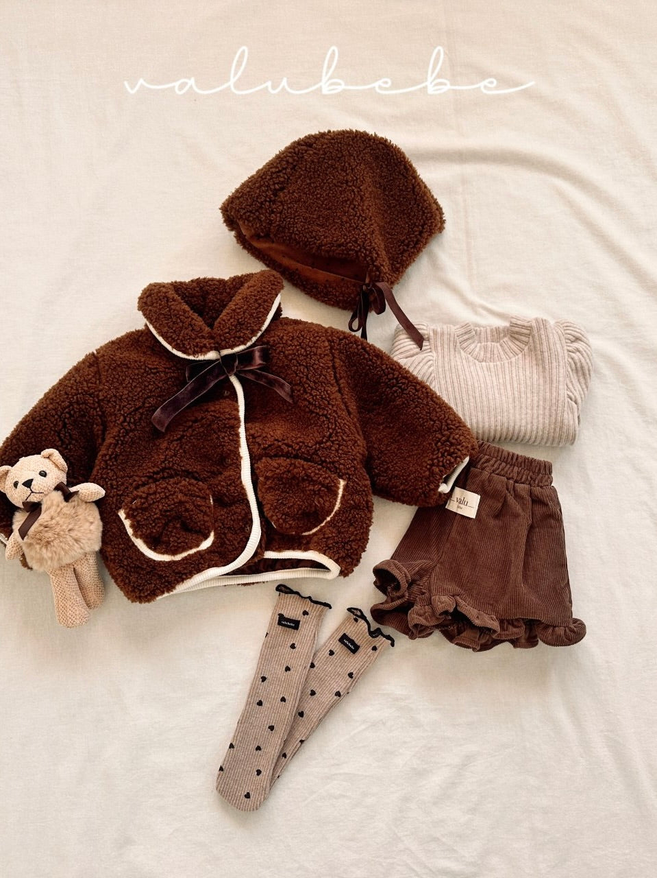 Merry ribbon fluffy jacket (baby)