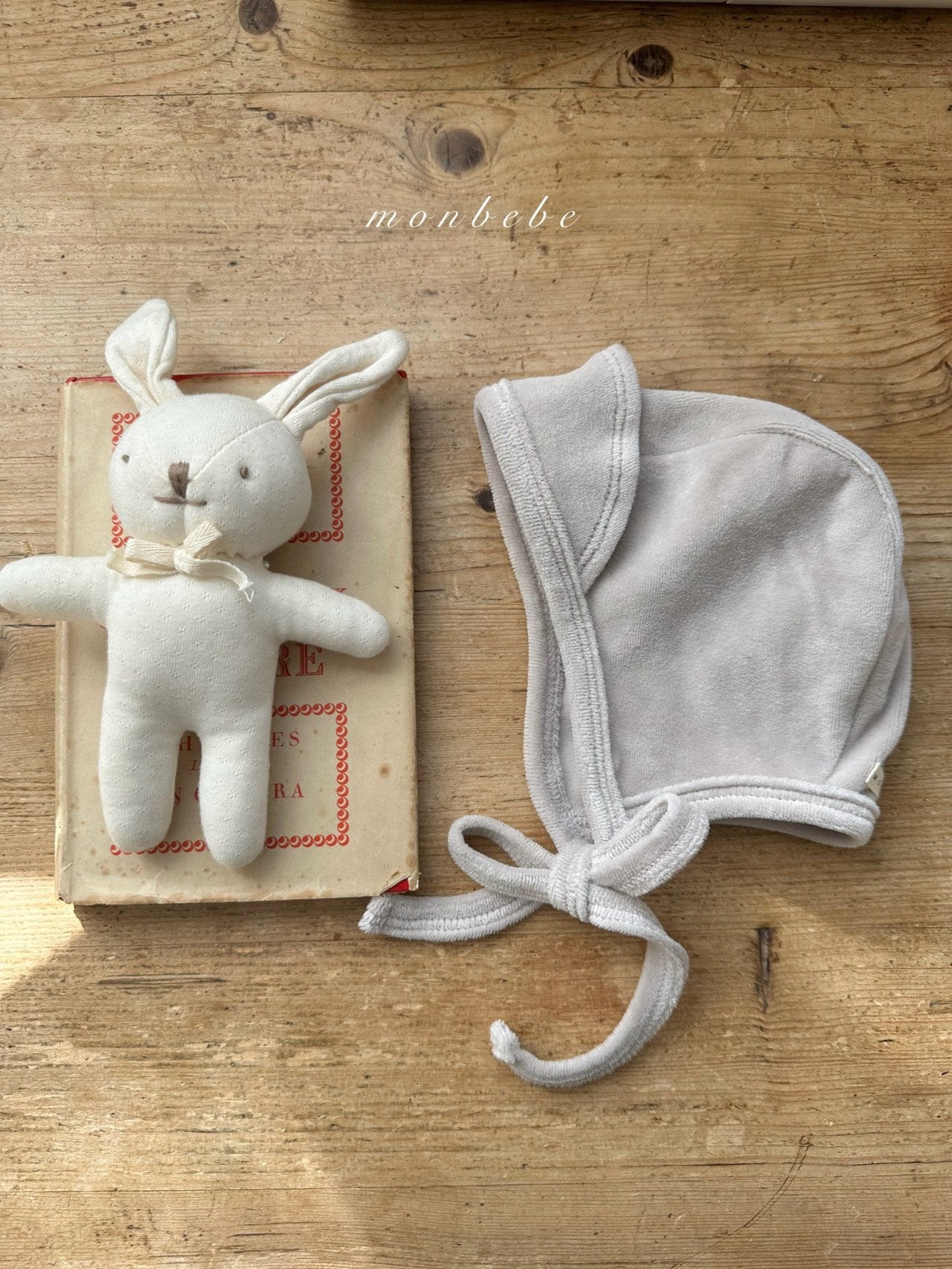 Cotton velour bonnet