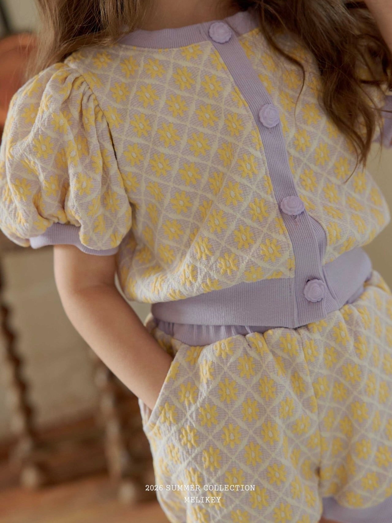 Rika flower puff cardigan