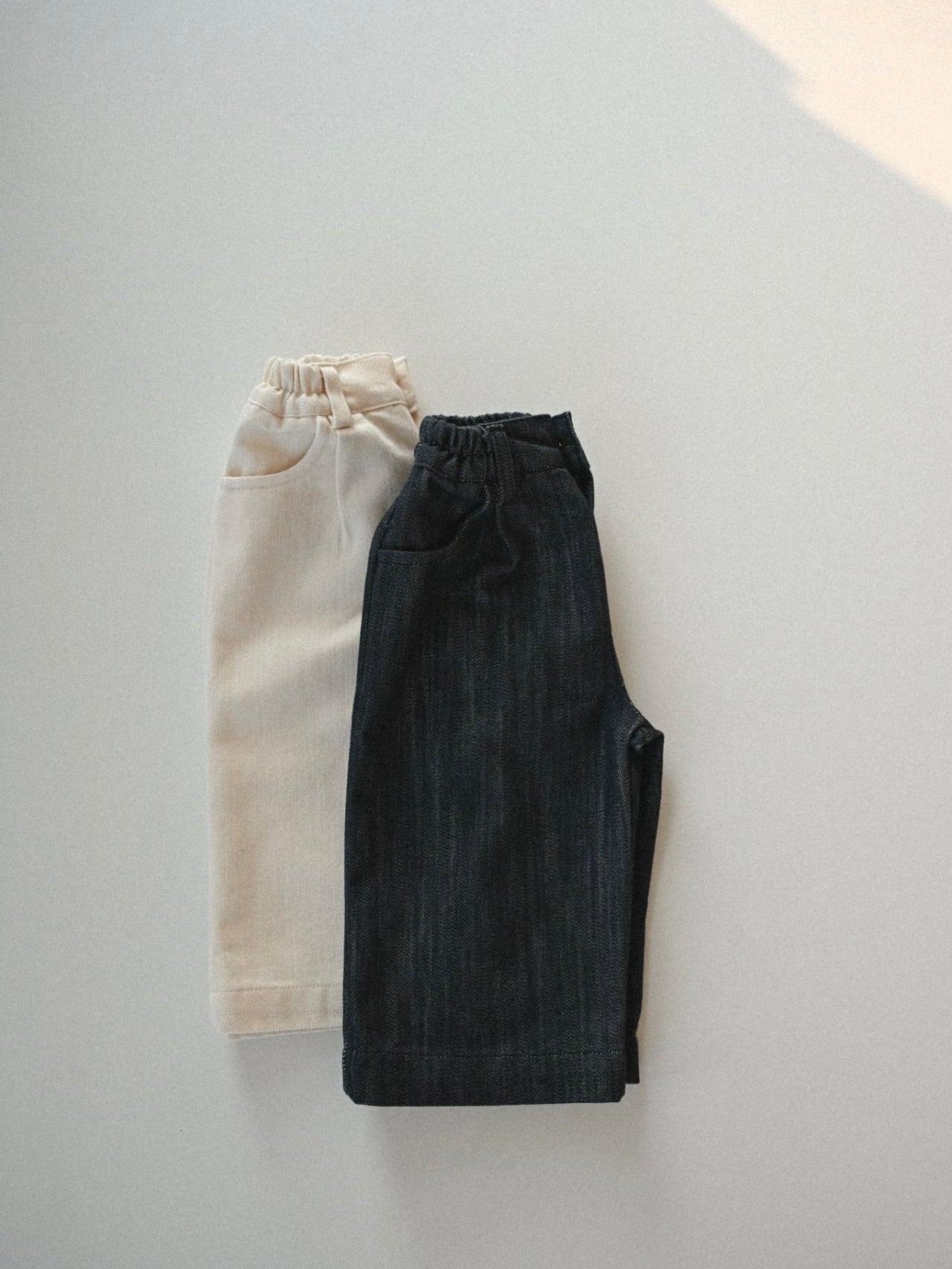 Denim wide pants