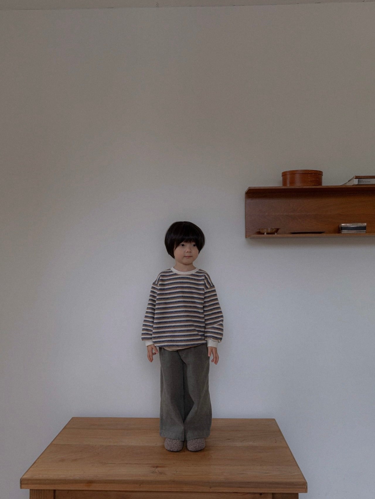 Knitted striped sweatshirt