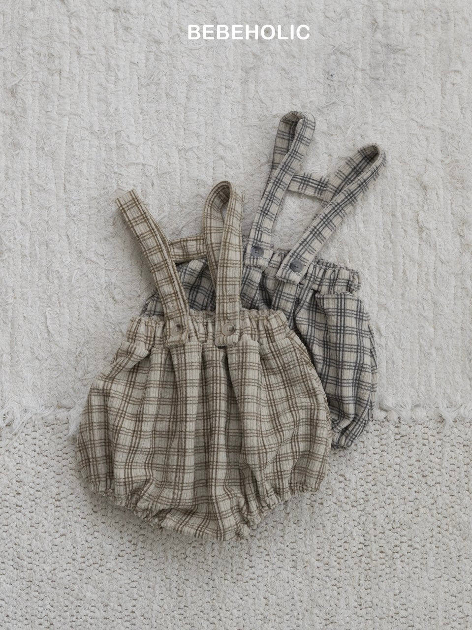 Soft check suspender bloomer