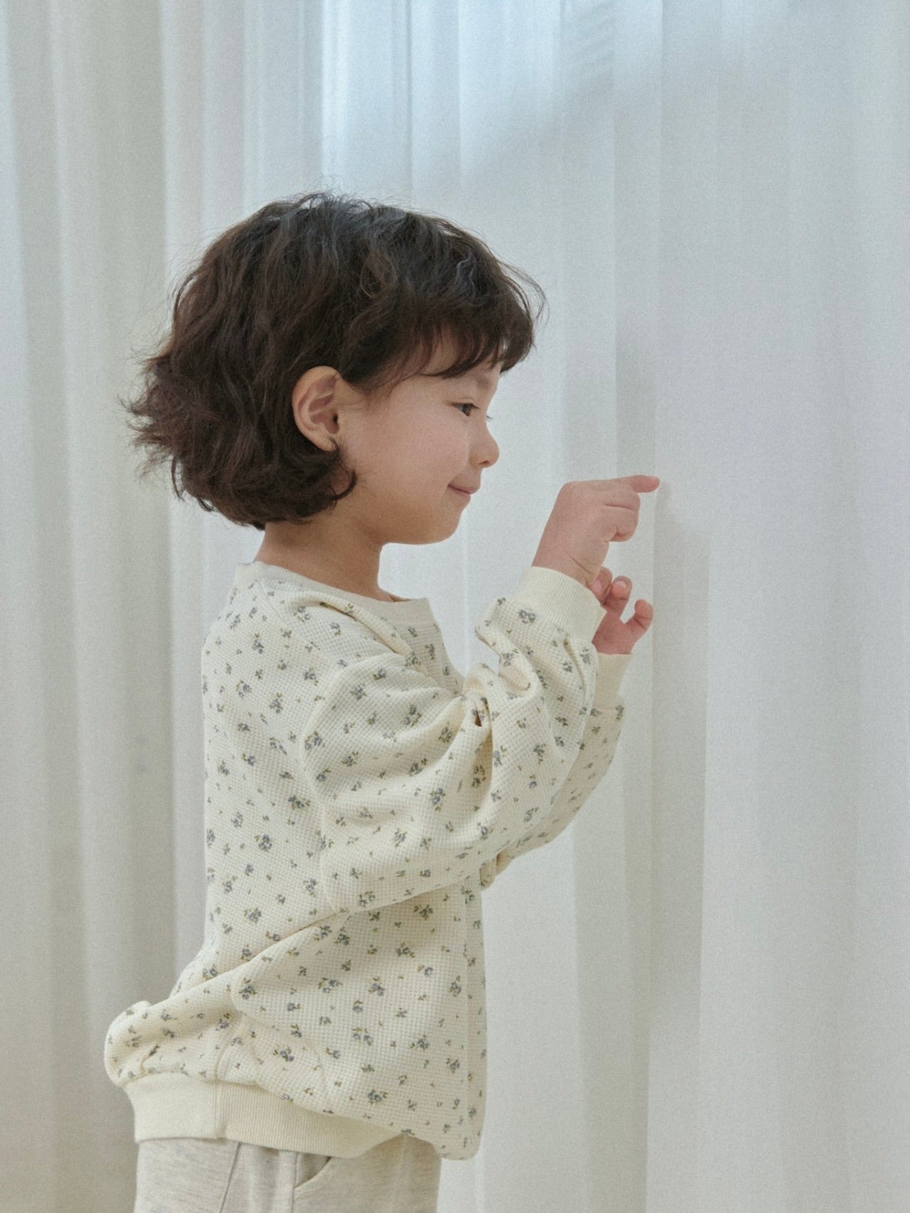 Flower waffle sweatshirt