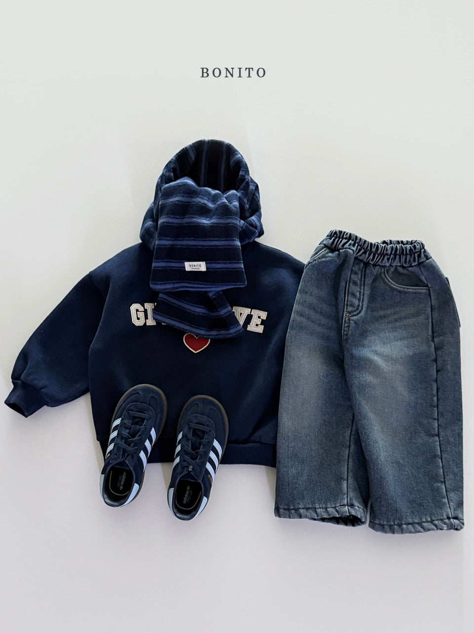 Fleece-lined denim pants