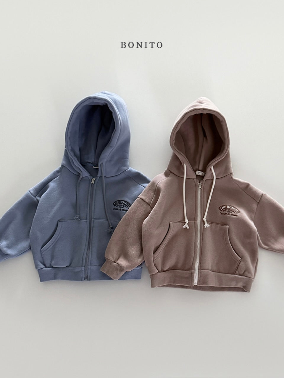Front slit zip-up hoodie