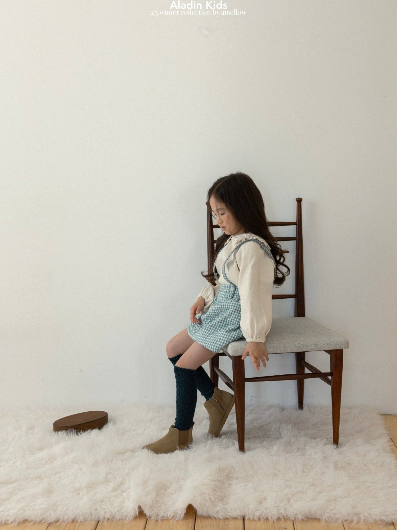 Suspender check padded skirt