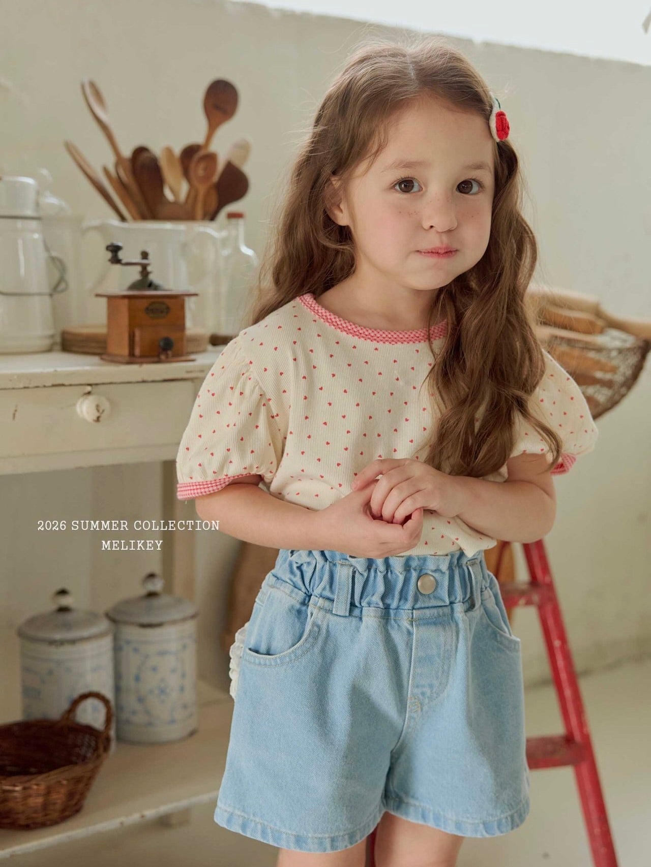 Mini heart puff T shirt