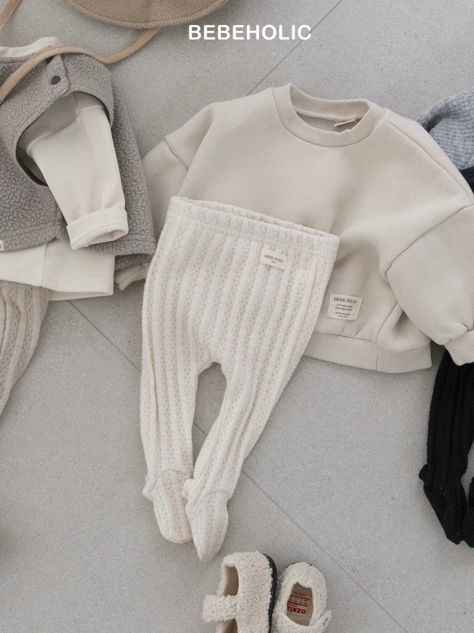 Texture footed leggings