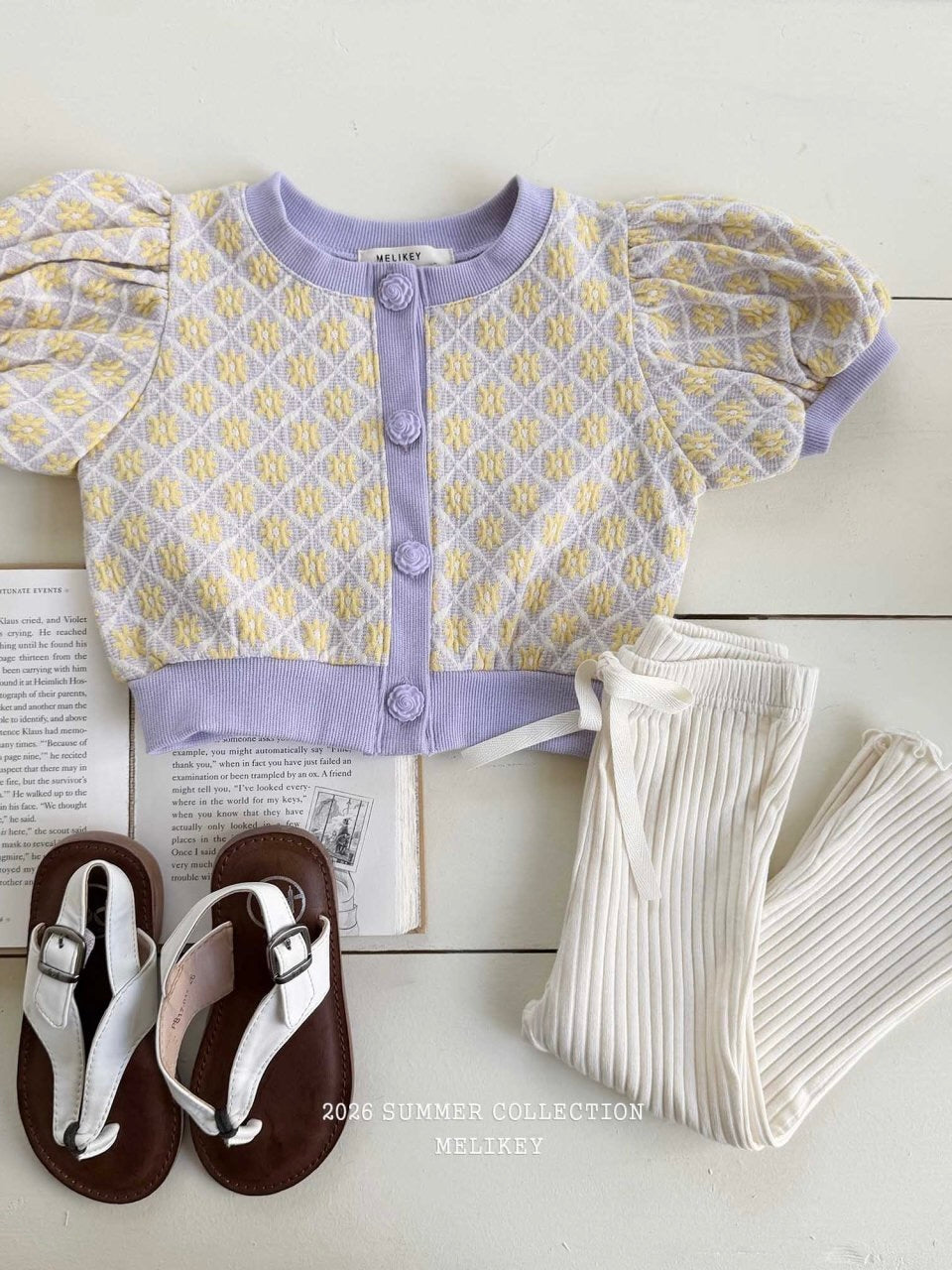 Rika flower puff cardigan