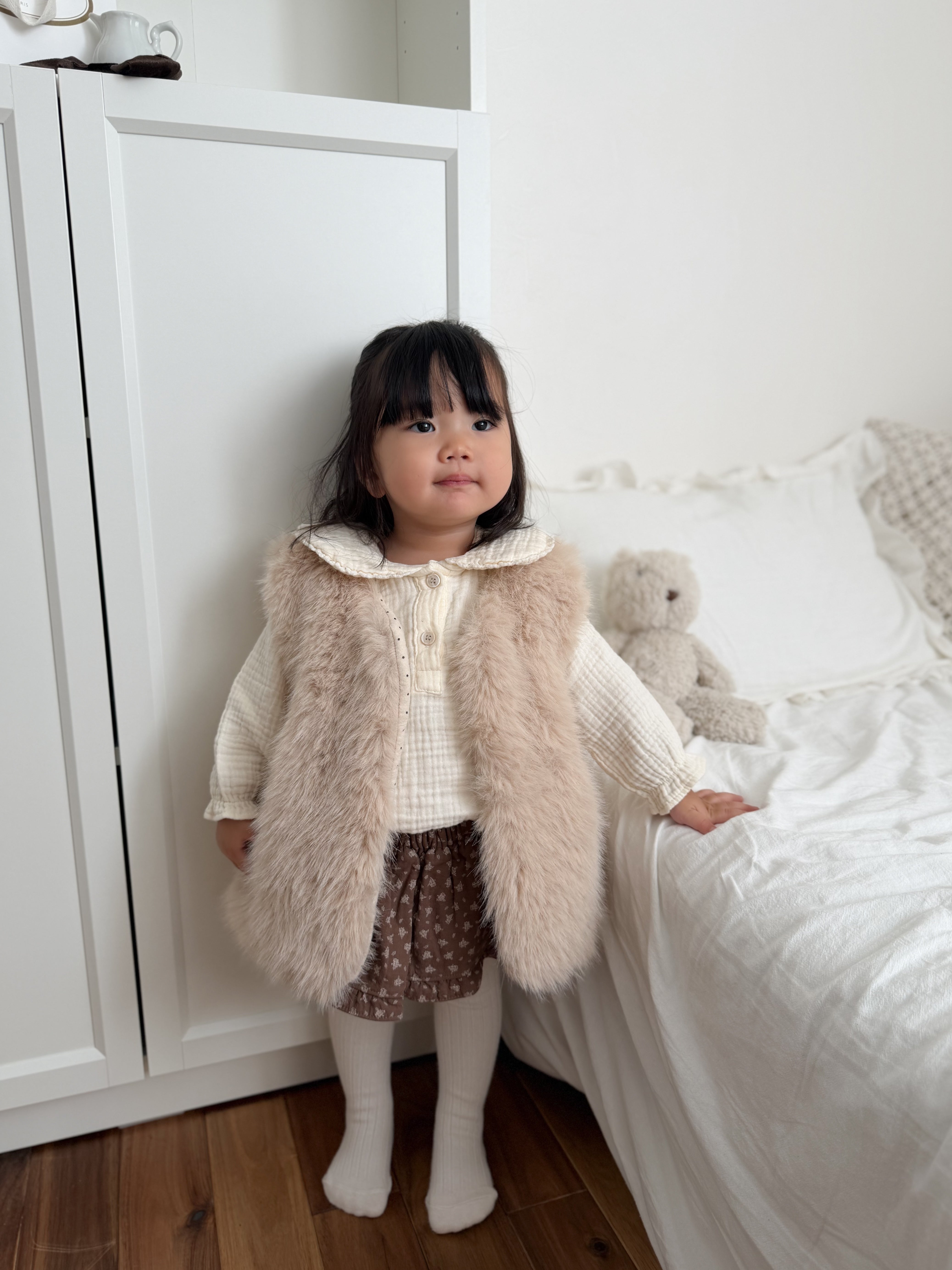 Baby fur vest