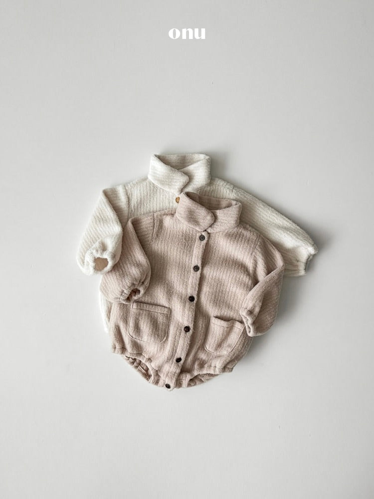 Knit collar rompers (baby)