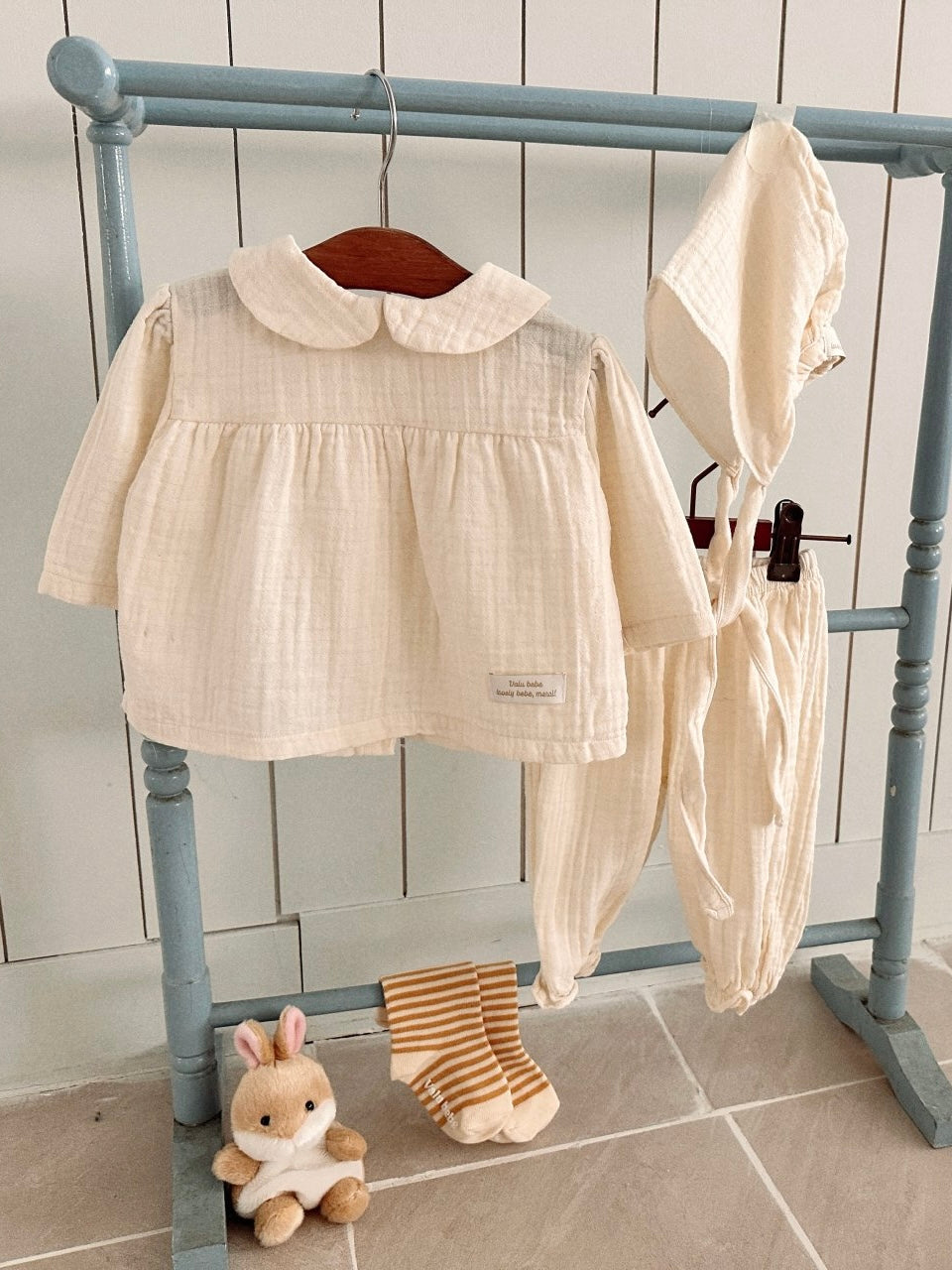 Natural bonnet hat (baby)