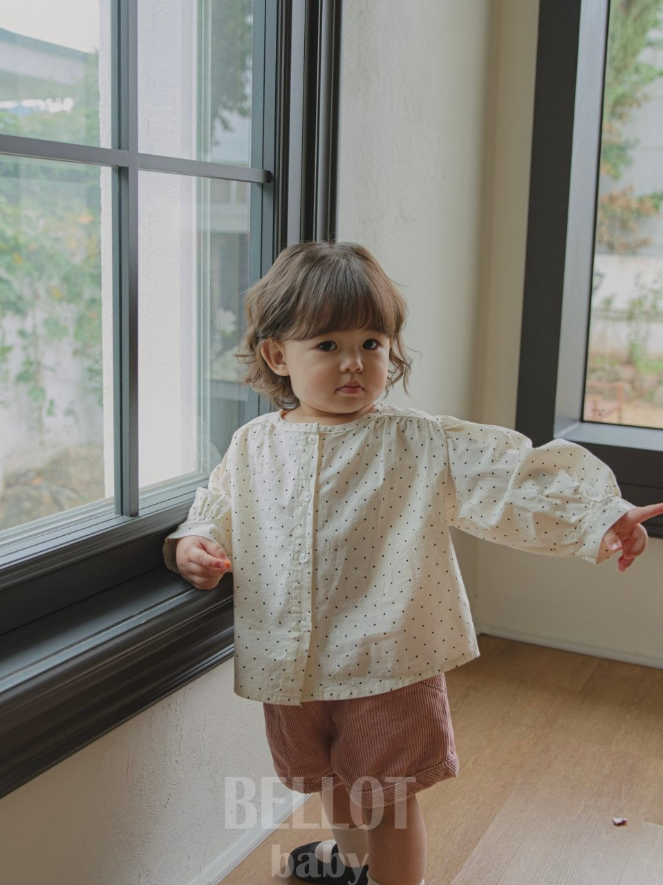 Bebe bonbon dot blouse