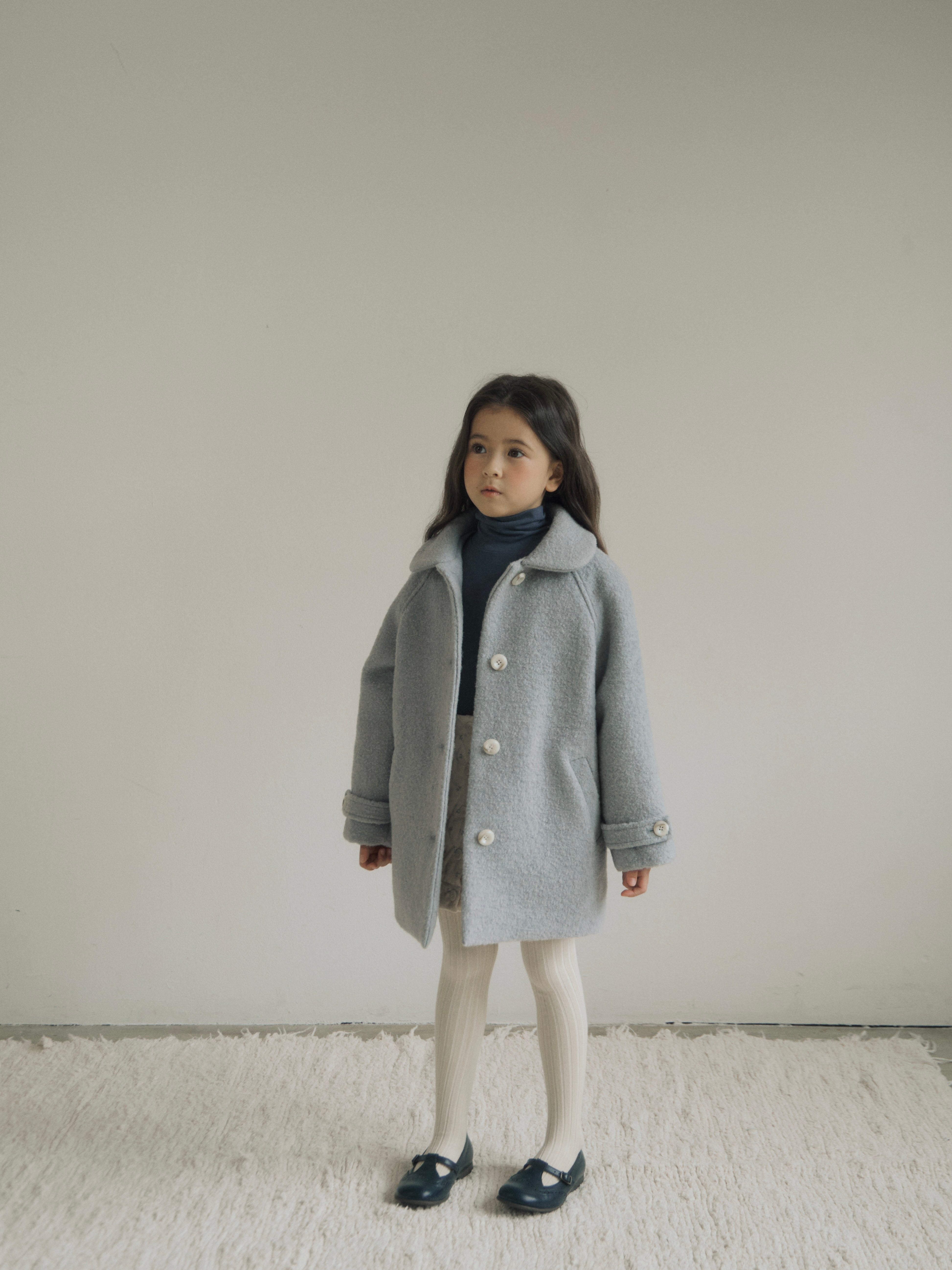 Noa wool coat (haze blue)