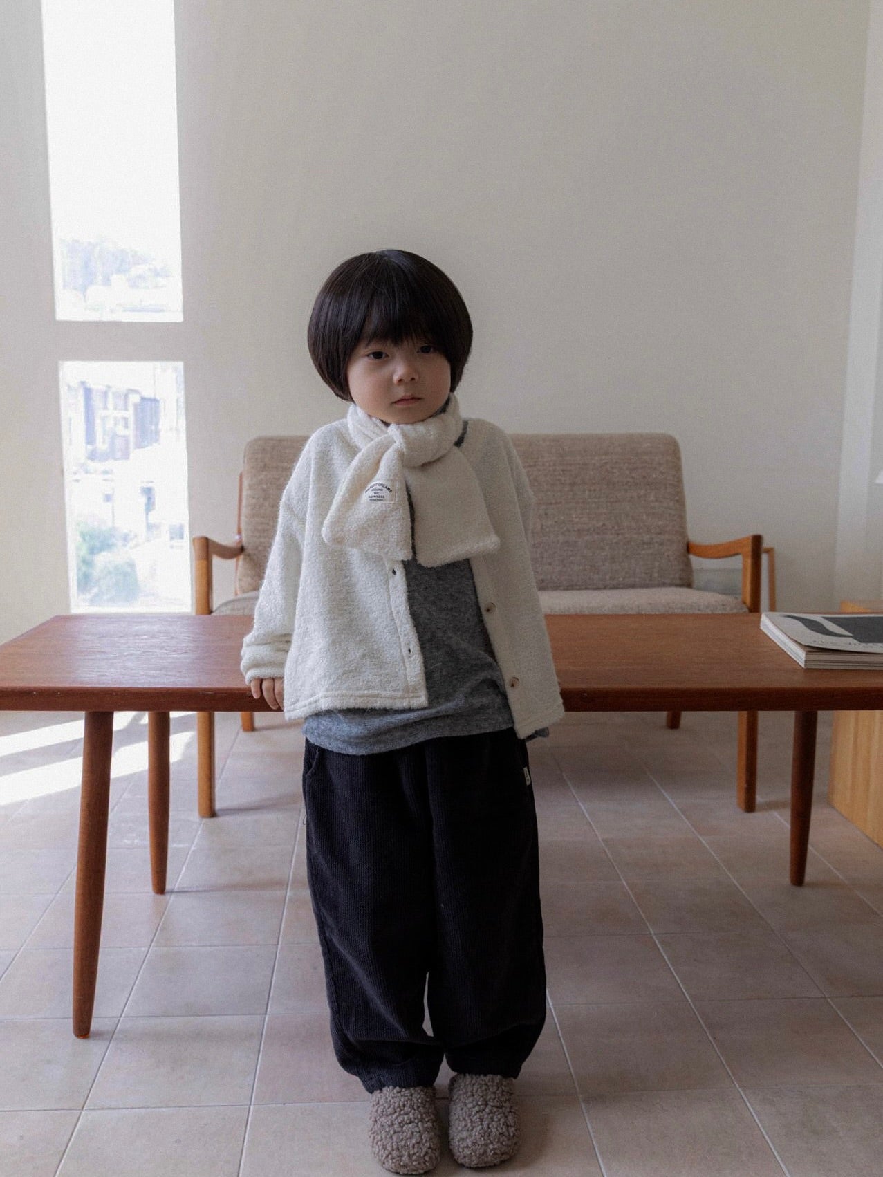 Knit cardigan (knit muffler)