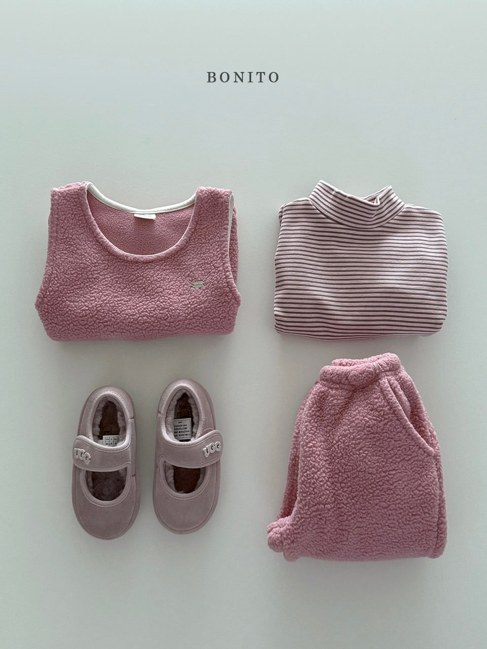 Fluffy vest set