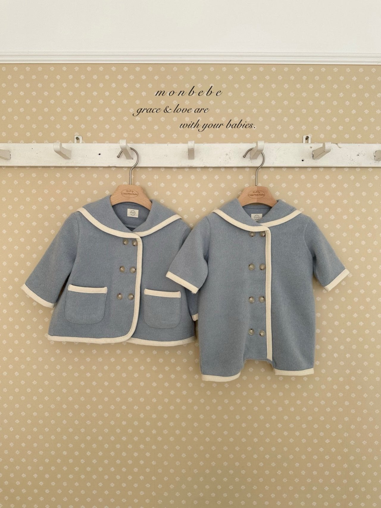 Handmade sailor rompers