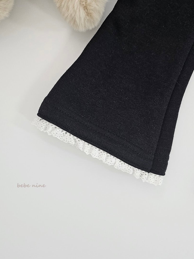 Frill Fleece Flare Pants