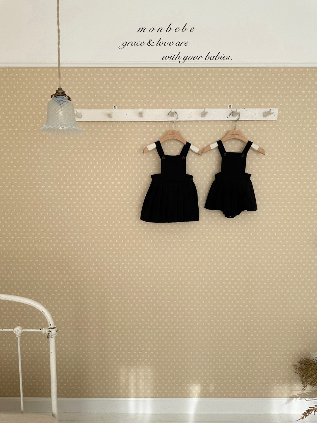 Emma pleated suspender skirt and rompers