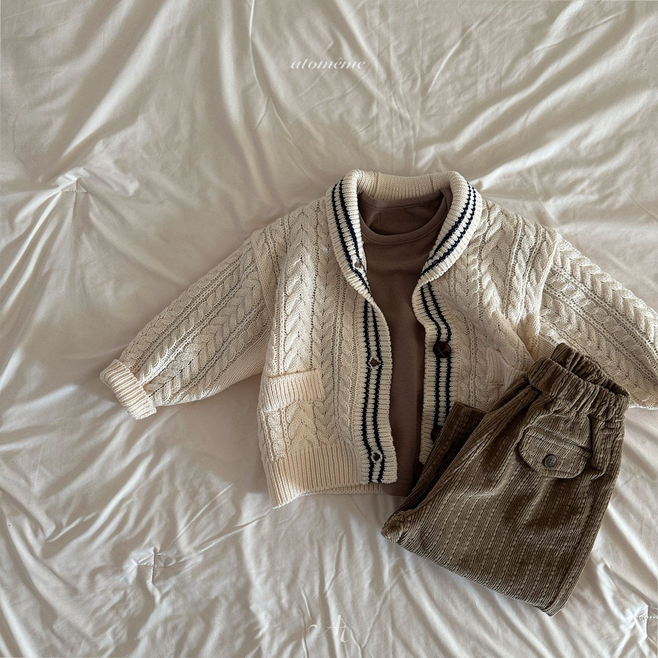 Cable knit cardigan