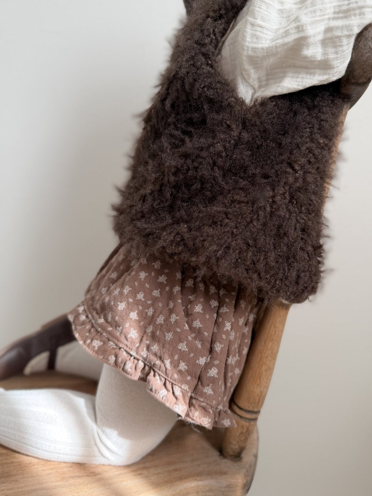 Fur ribbon vest