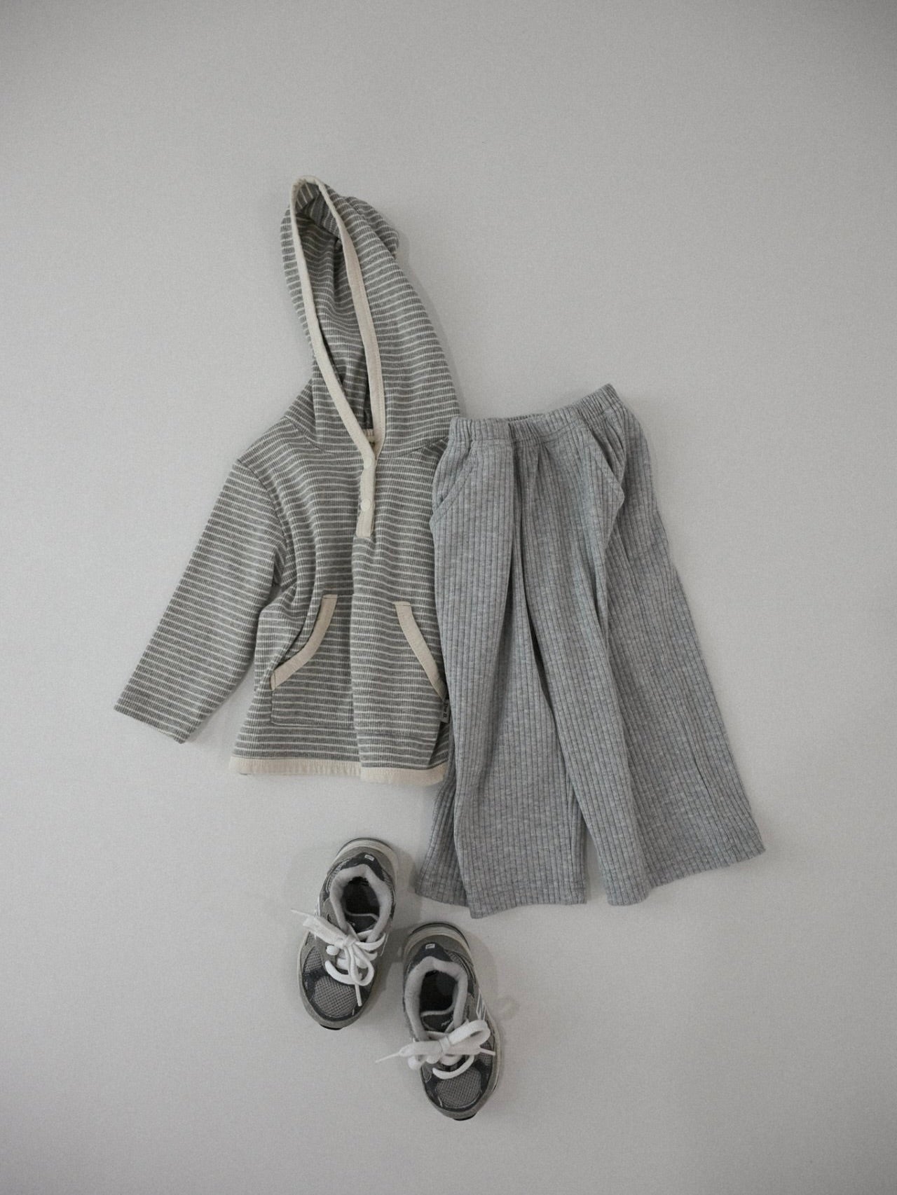 Spring ribbed wide pants