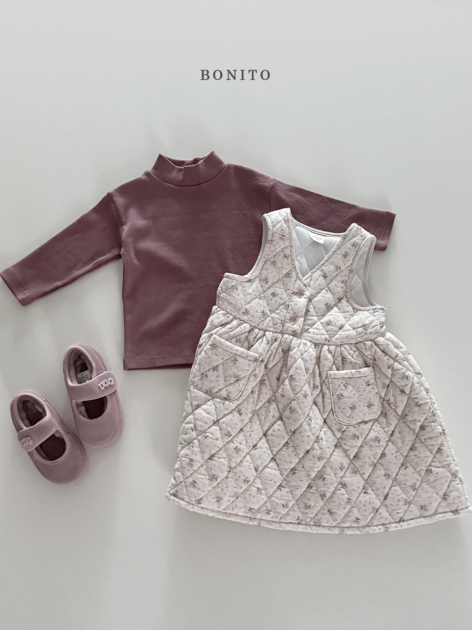 Small flower quilted one piece