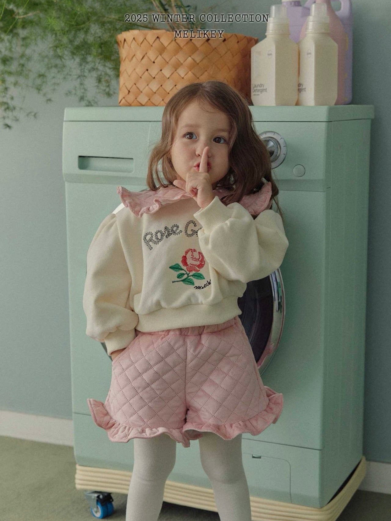 Quilted frill shorts