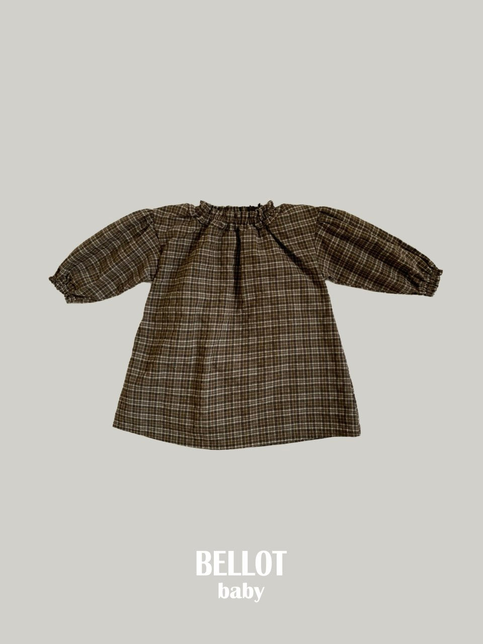 Peach check one piece