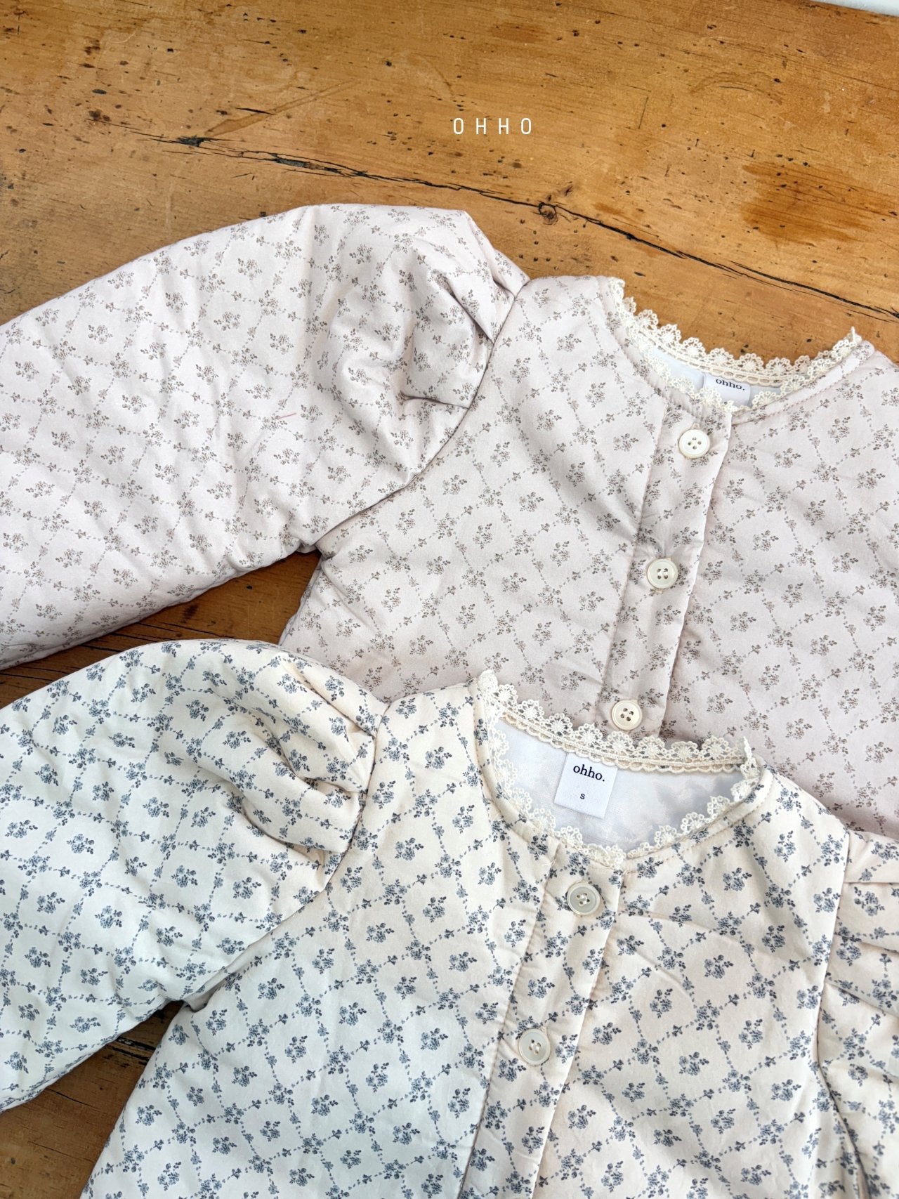 Rose lace padded jacket