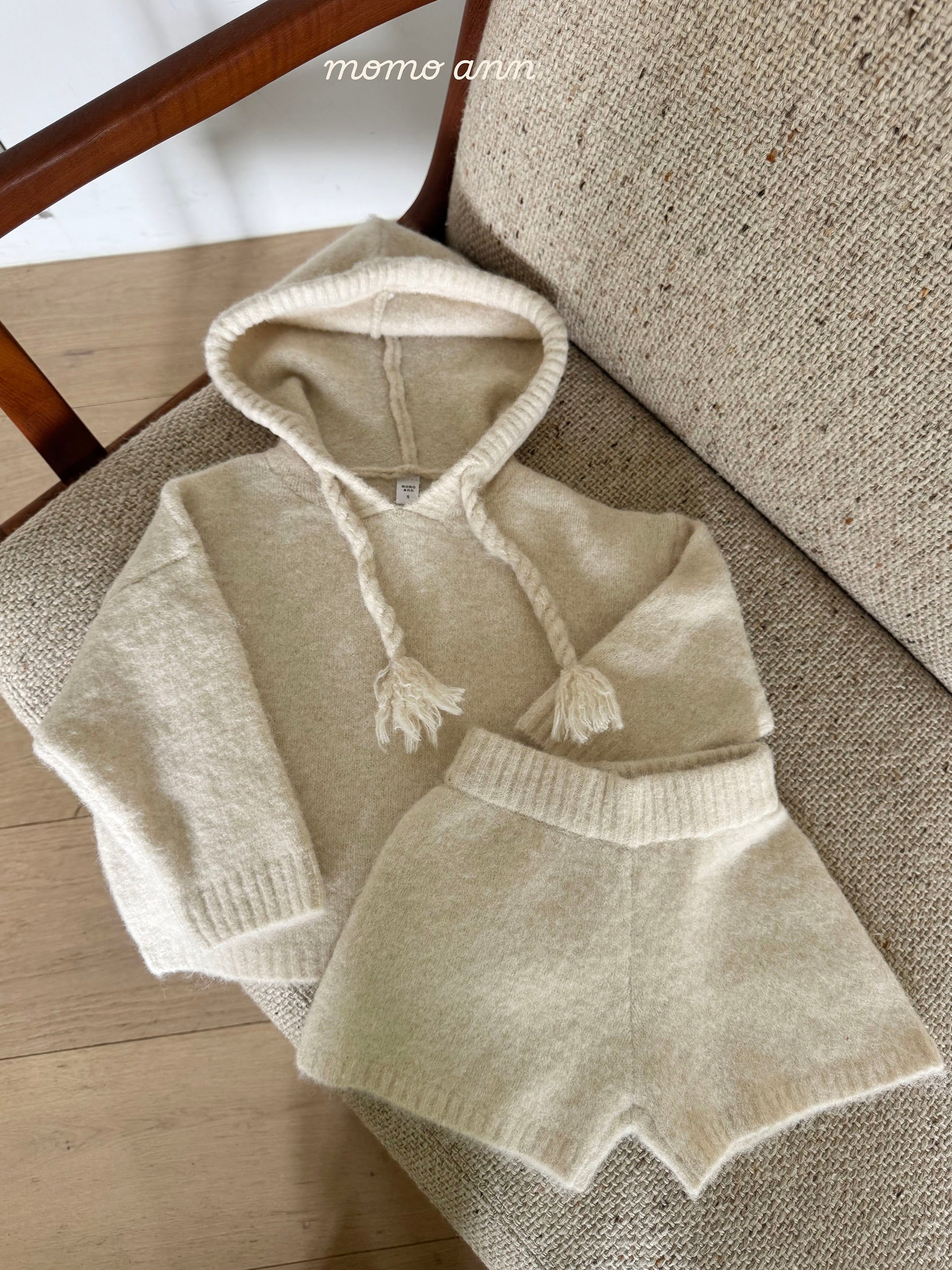 Knit hoodie set (kids and adult)