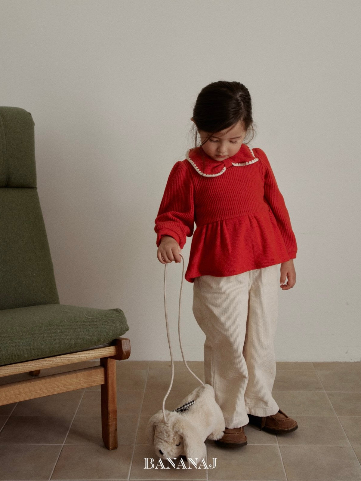 Ribbon waffle collar T