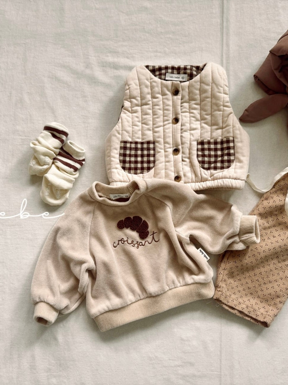 Croissant velor sweatshirt (baby)