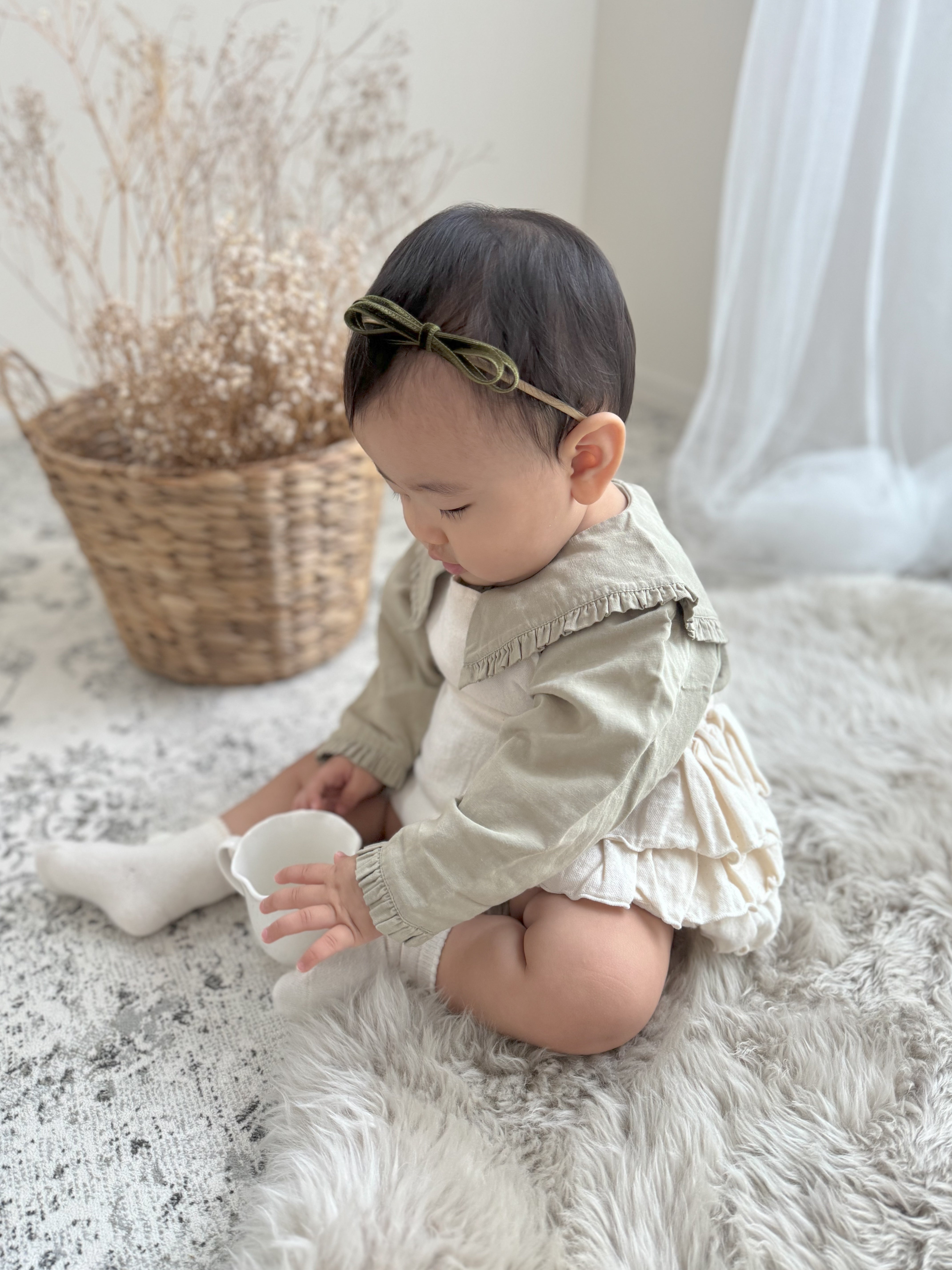 baby velvet ribbon hairband