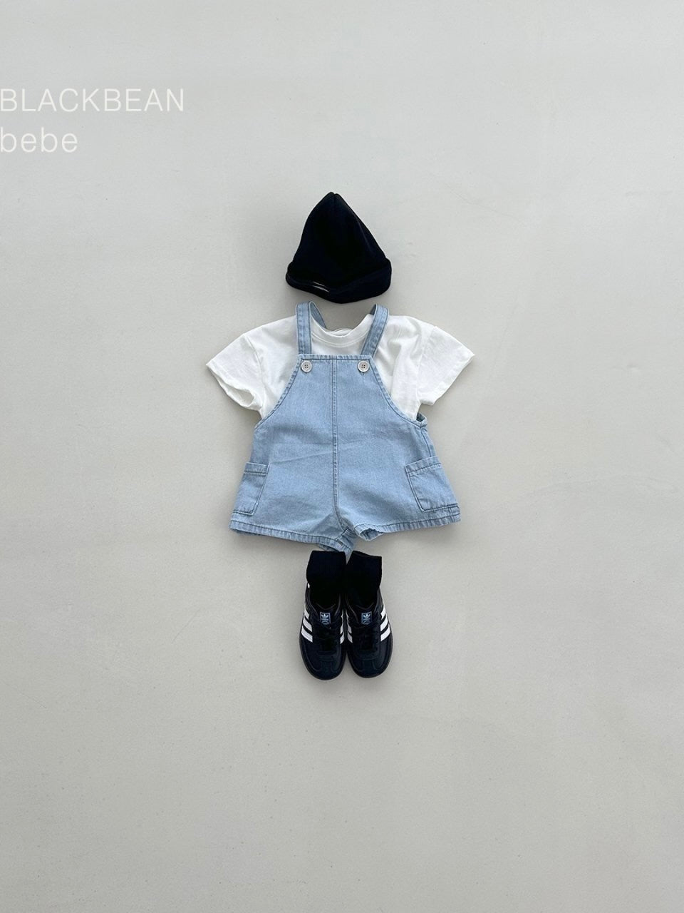 Pocket denim overall set