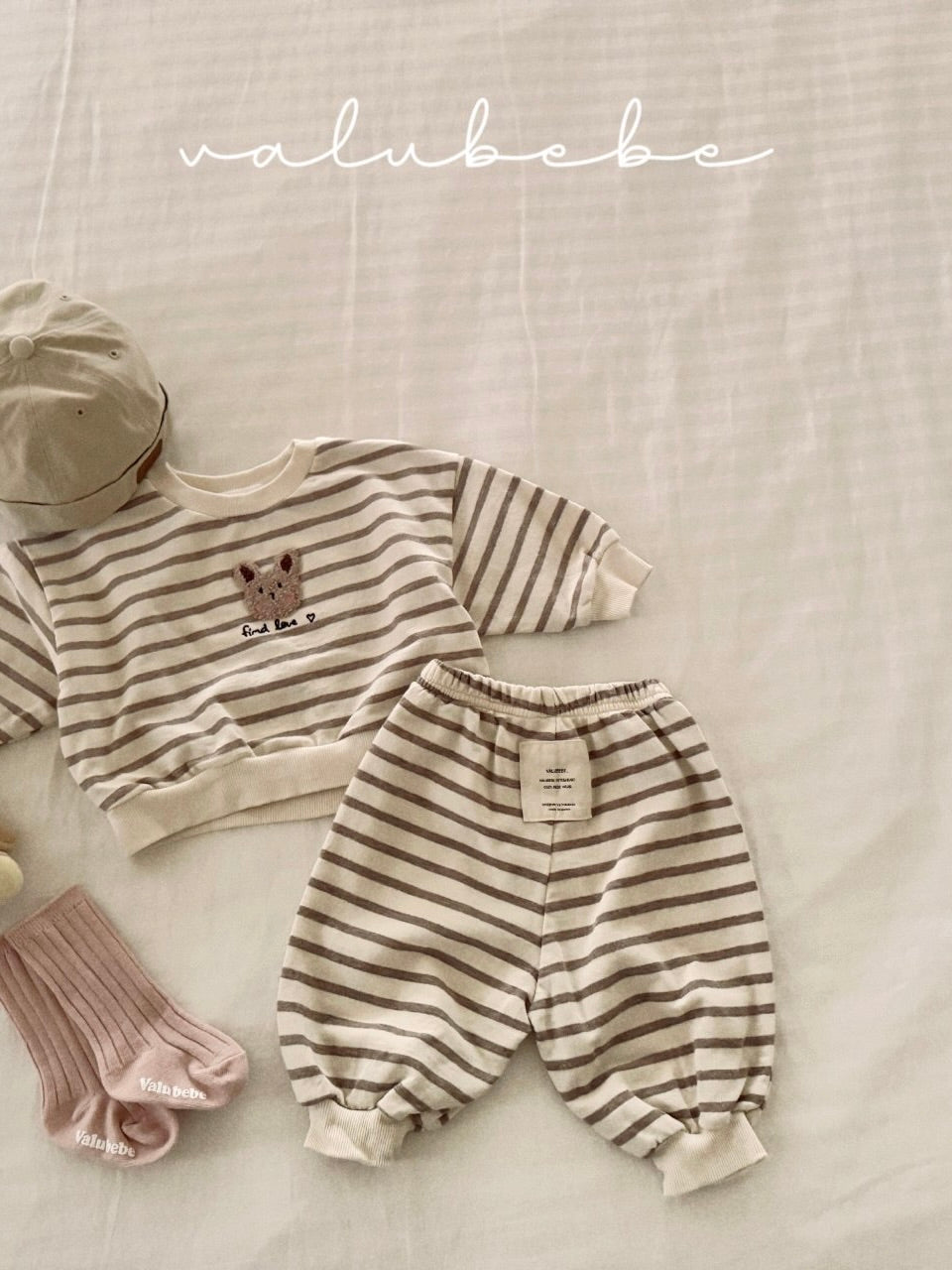 Bunny stripe sweatshirt
