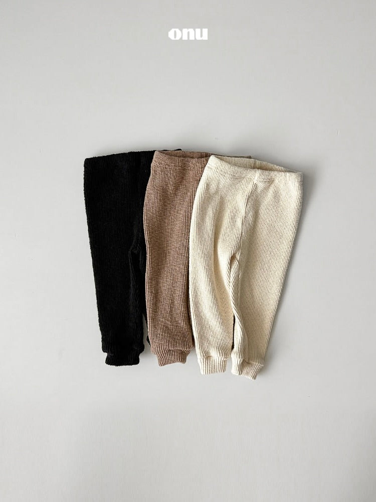 Stretch ribbed pants