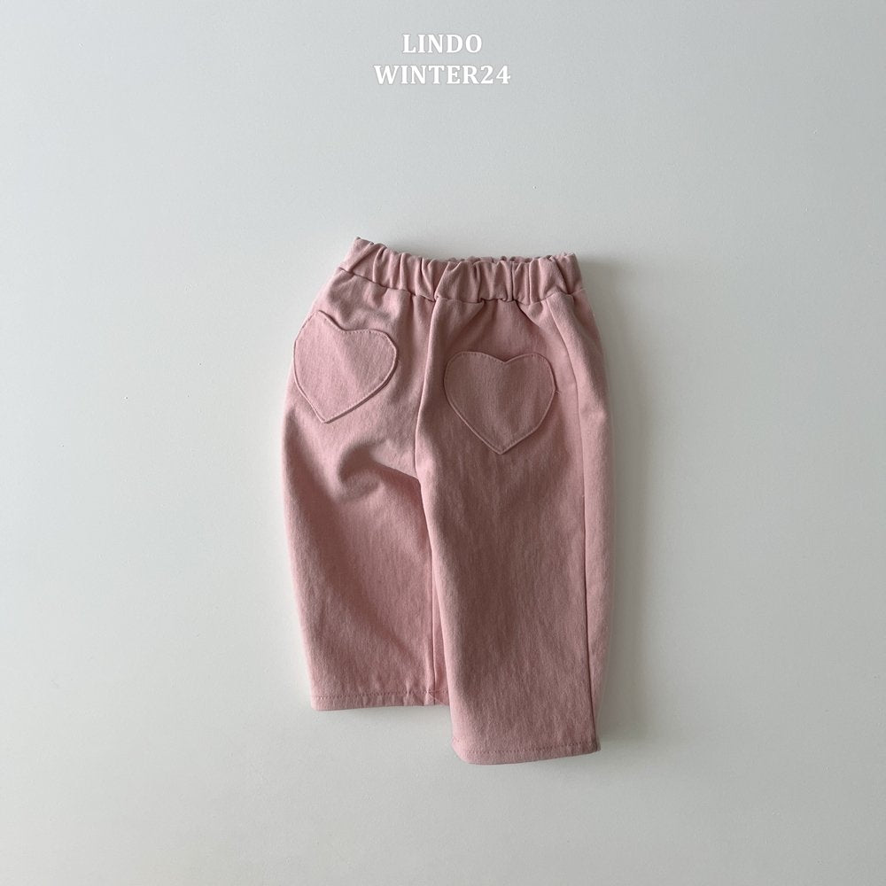 Cotton heart pocket pants