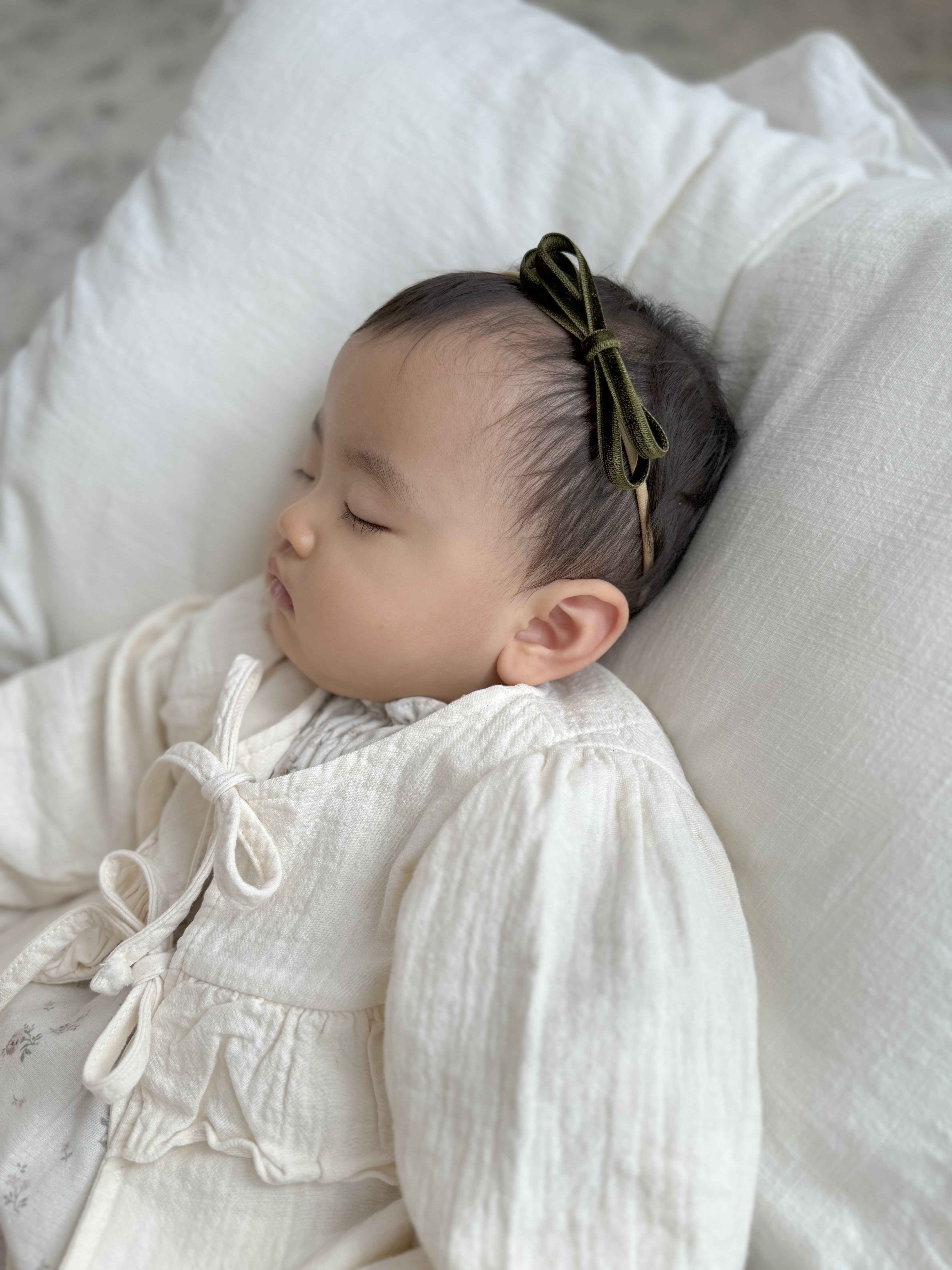 baby velvet ribbon hairband