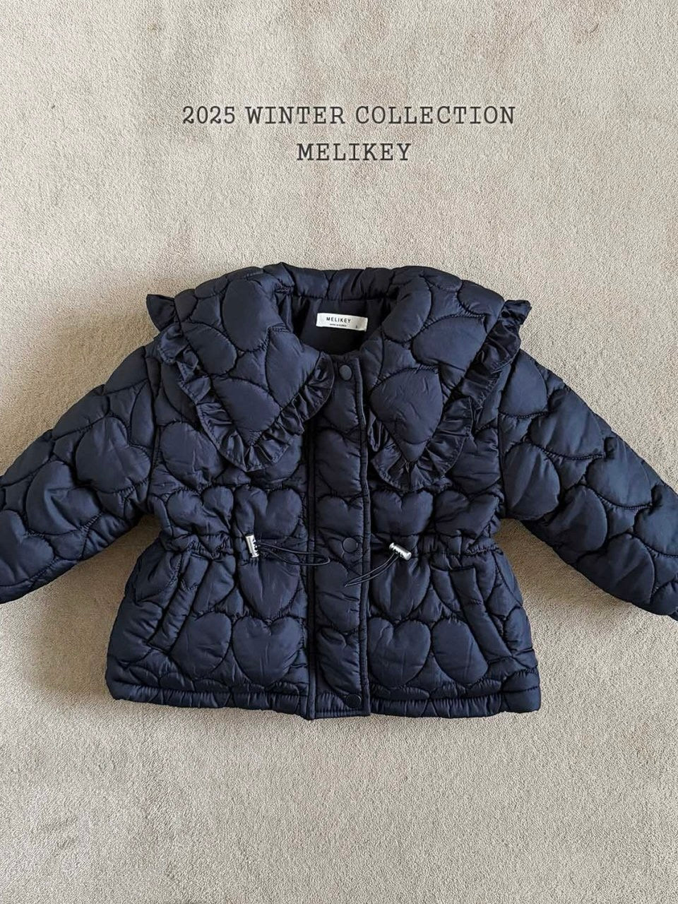 Heart quilted padding jacket
