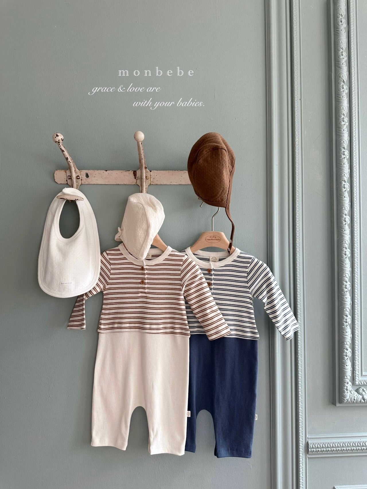 Striped contrast rompers