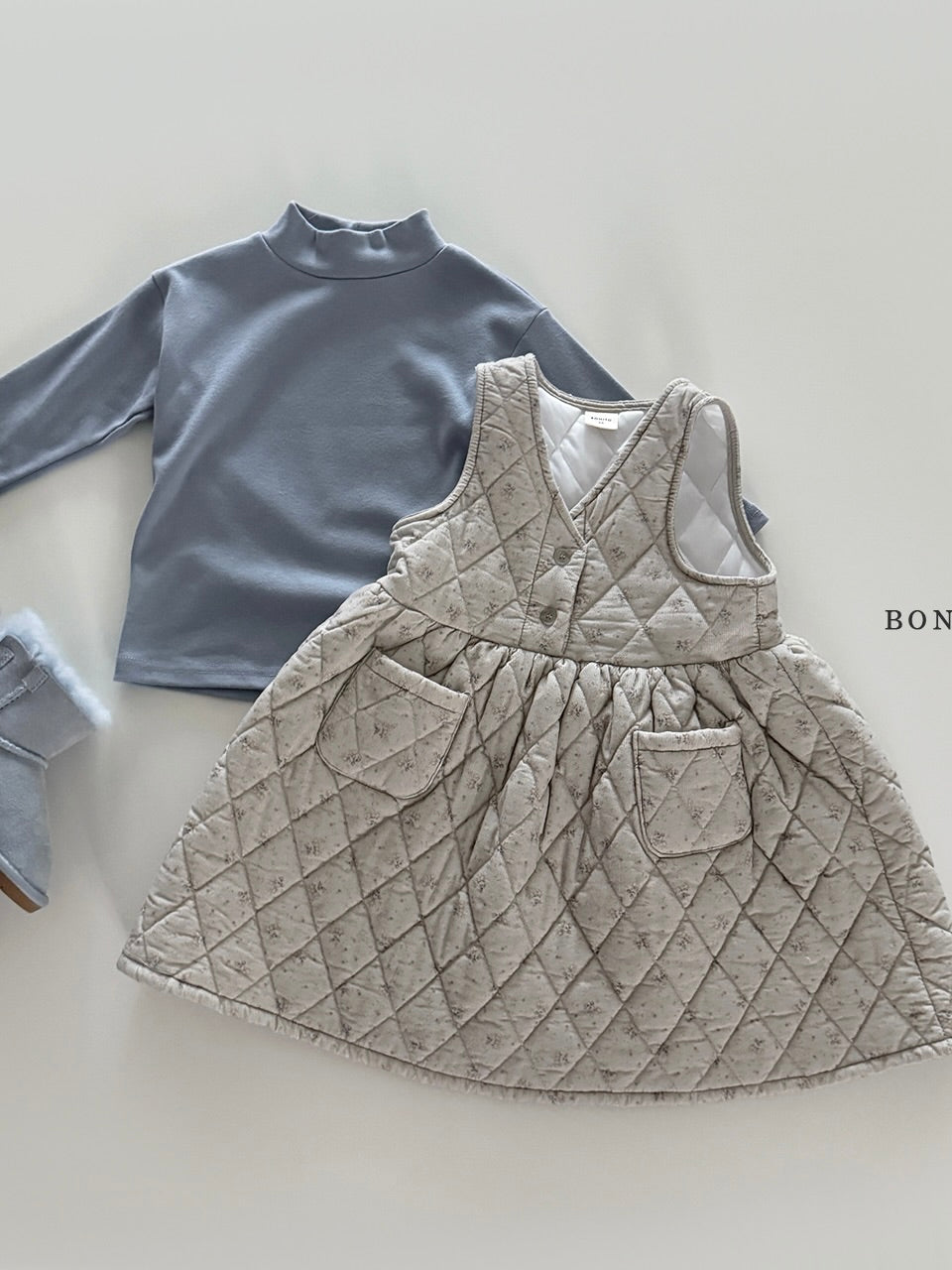 Small flower quilted one piece