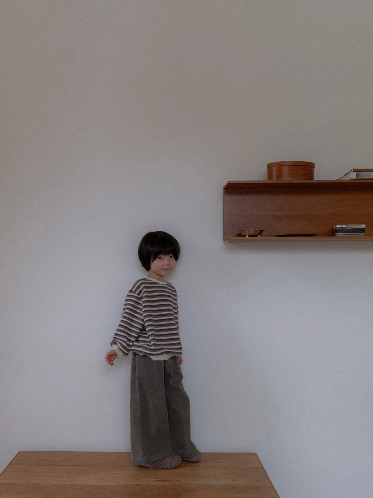 Knitted striped sweatshirt